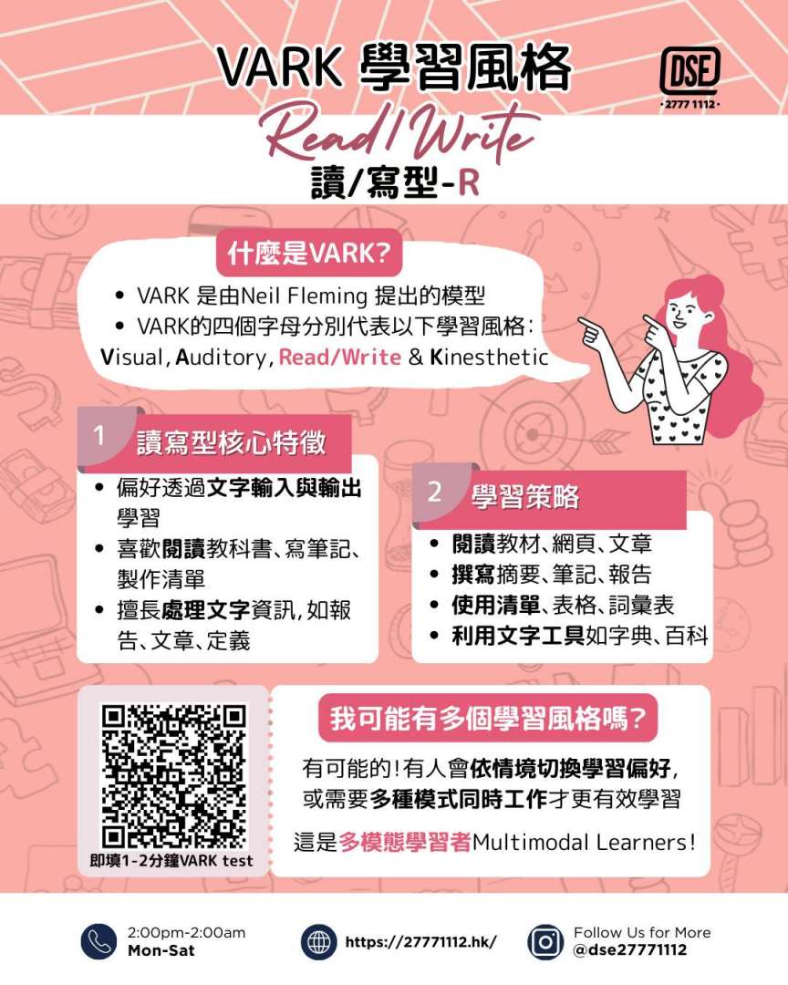 VARK 學習風格-讀_寫型-R